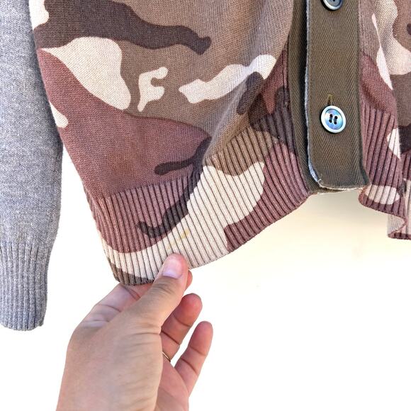 Comme Des Garçons Homme Men’s Camouflage Cardigan Sweater Small Cotton CDG - Picture 7 of 11